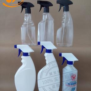 厂家销售500ml毫升带喷头pe玻璃水白色塑料瓶保洁专用喷水瓶